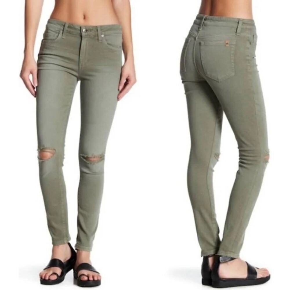 Joes Jeans denim green skinny ankle jeans size 25
